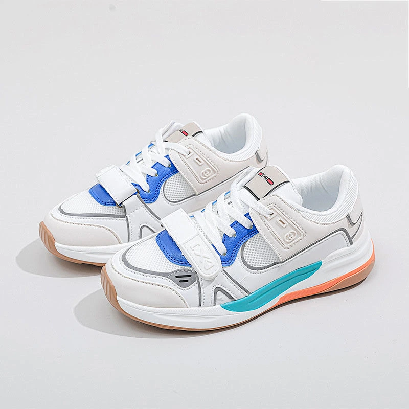 New college style sneaker women dad shoes retro buckle strap students casual running shoes