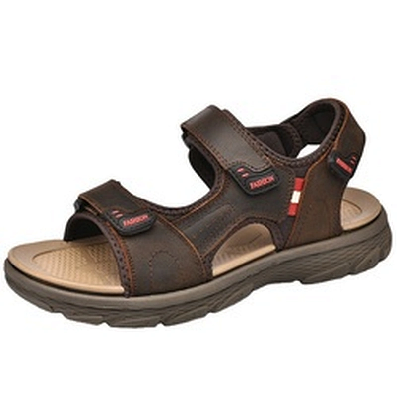 New design Top Selling Slide Sandals man leather sandals stock shoes