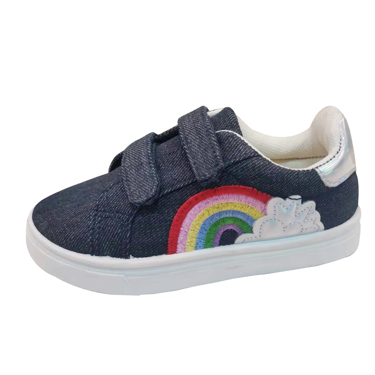 Hot Sale Custom Injection Kids Sneakers Casual Shoes Children Shoes with Magic Tape