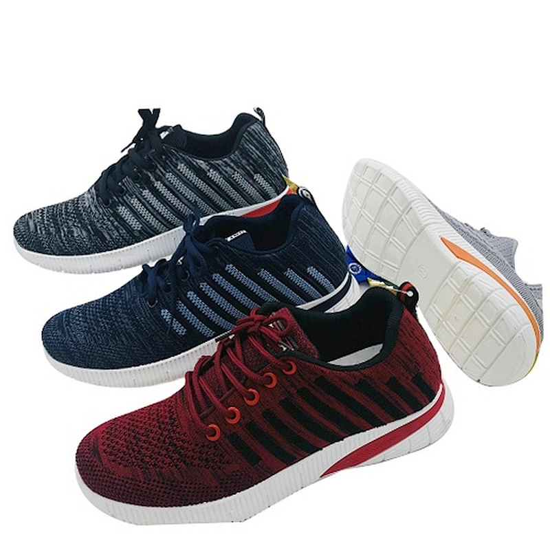 Large size Fashion Custom Men Injection Sports Shoes Fly knit Casual Sneaker Shoes