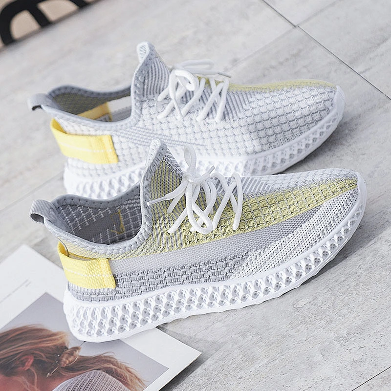 New Style Casual Footwear Shoes Women Sport knitted Shoes for Ladies