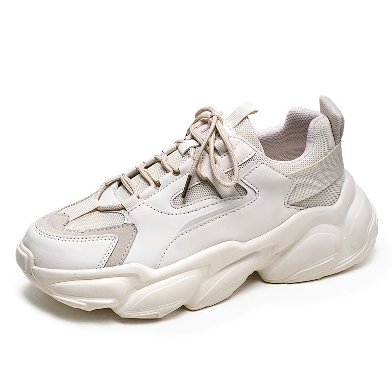 Men Fashion Sneakers Lace up Walking Chunky Casual Shoes