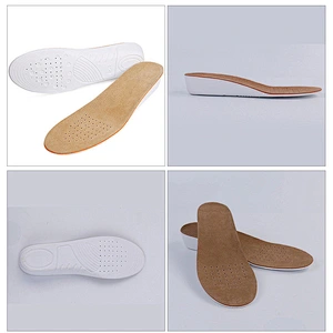 Men Increased pig skin EVA insole thickened shock absorption insole for shoes