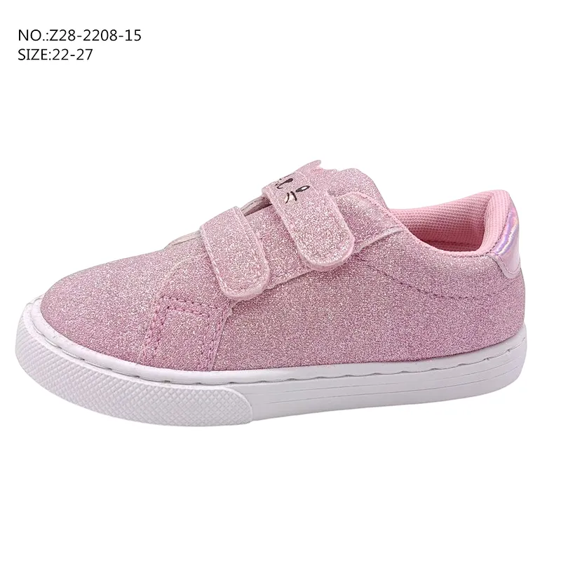 New Fashion Children custom Casual flat Shoes Magic Tape Sports School board Shoes
