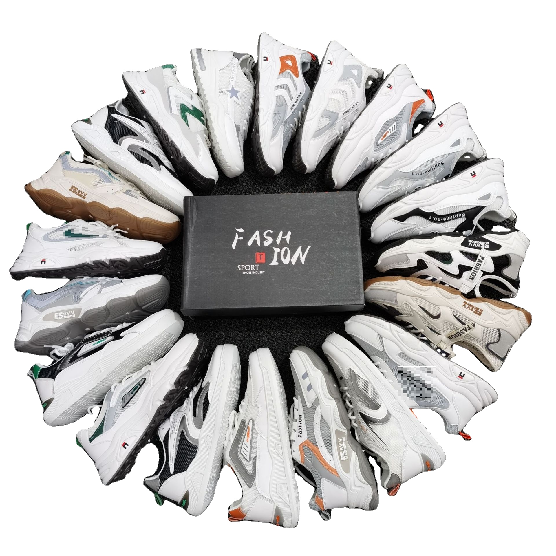 Men Casual Sport Chunky Shoes Mesh Stock Shoes