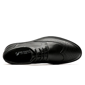 Men dress shoes pointed leather footwear Casual Commerce Shoes  stock