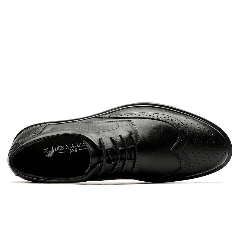 Men dress shoes pointed leather footwear Casual Commerce Shoes  stock