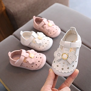 New Style Bowknot Girls Casual Shoes Children Baby Leather Shoes