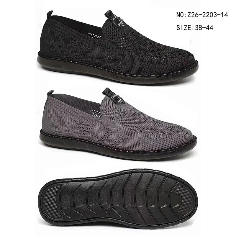New trend fly knitted gym sport shoes men slip on loafers casual sneaker shoes