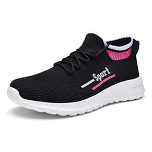 New Arrival breathable men Casual fly knitted Sport Running sneakers Shoes