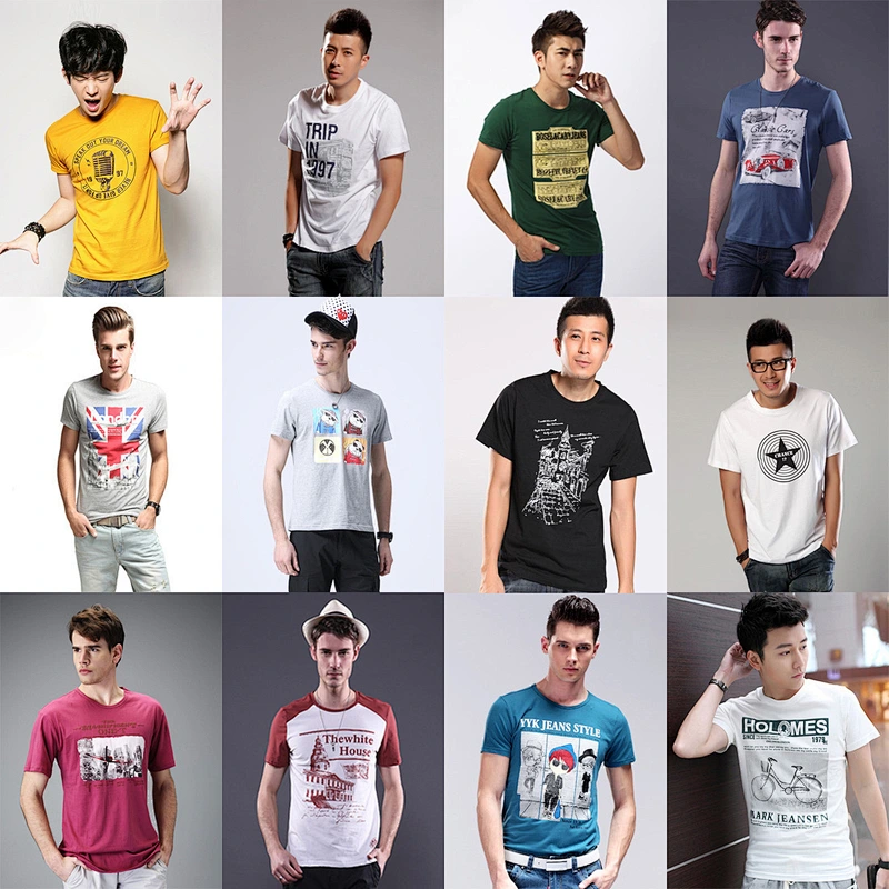 Mixed style summer men short sleeve t shirt stock
