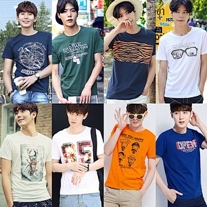 Mixed style summer men short sleeve t shirt stock