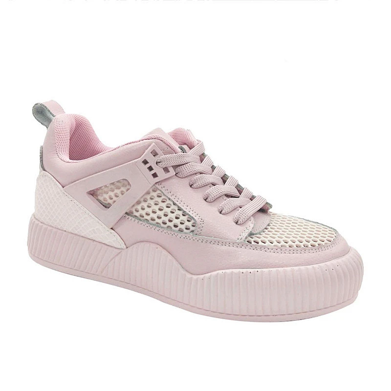 New style fashion women casual leather jogging shoes Casual walking style shoes