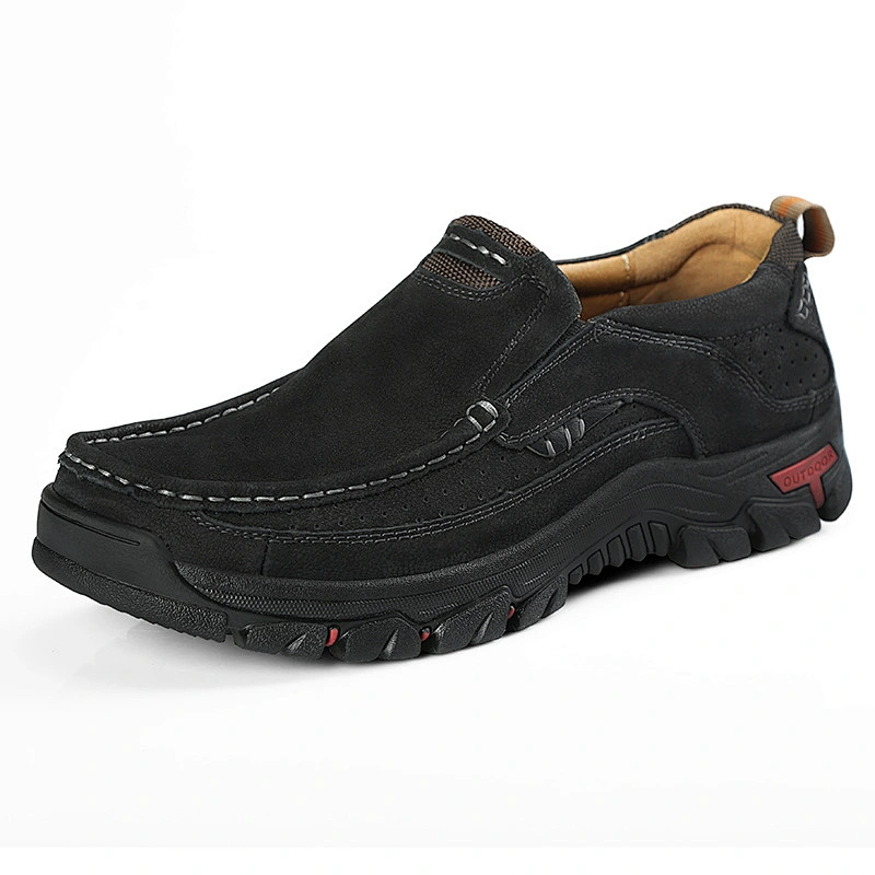 Men Casual Dress Shoes Genuine Leather Handmade Outdoor Shoes Large Size