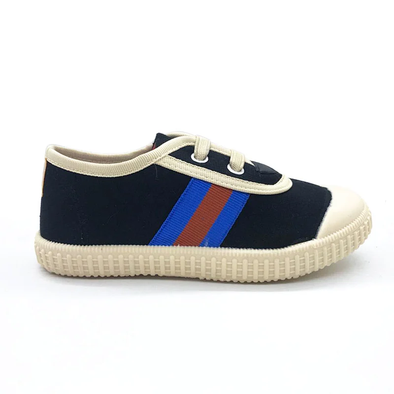 Hot Sale Fashion Children Injection Flat Casual Canvas Shoes with Customized