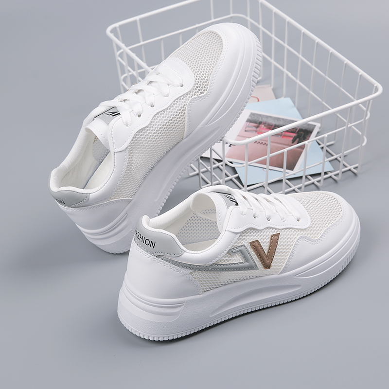 Women white shoes outdoor sport shoes Sneaker casual shoes stock