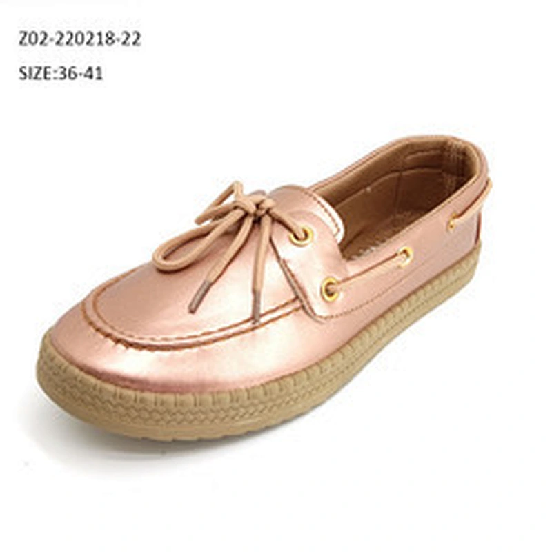 New arrival Trend Design PU leather Women slip on walking Shoes Ladies lazy loafers Causal Shoes