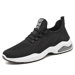 Men Lace up Woven Cushion Sport Shoes Casual Running Sneakers