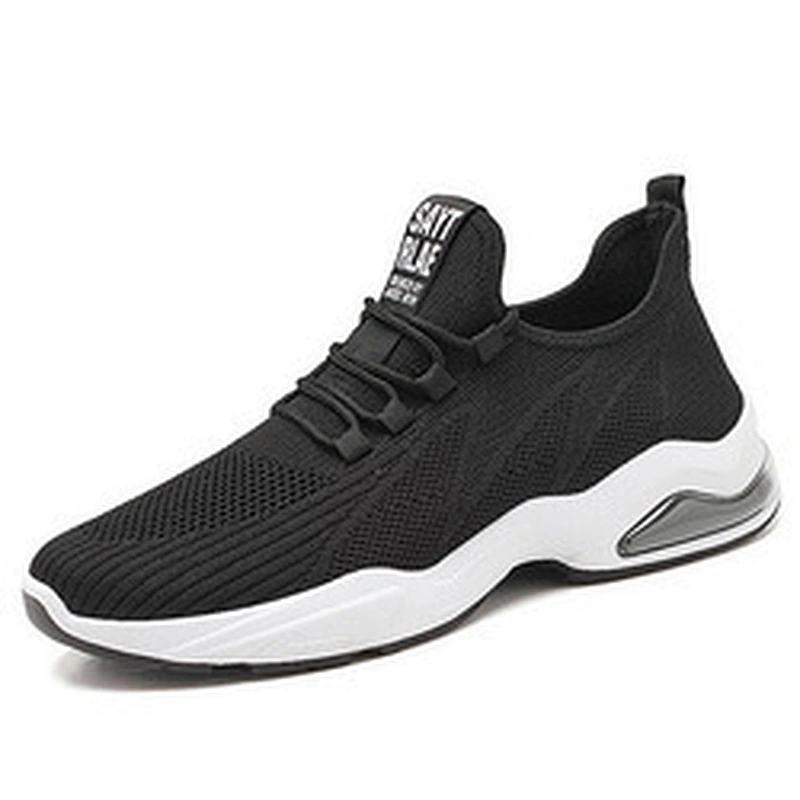 Men Lace up Woven Cushion Sport Shoes Casual Running Sneakers