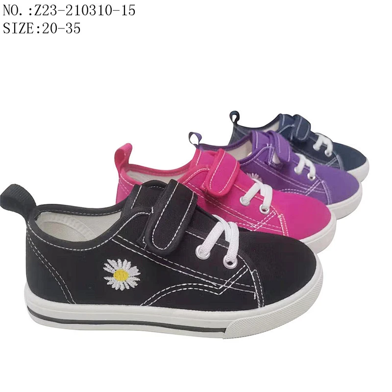 Union Jack Design Kids Casual School Shoes Children Students Canvas Shoes with Magic Tape