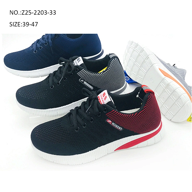 Large size custom Men fly knit Casual Shoes Breathable tennis running Injection Sport Shoes