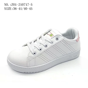 Ladies casual skateboard shoes white shoes injection cheap custom shoes