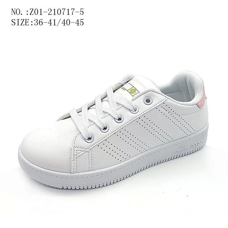 Ladies casual skateboard shoes white shoes injection cheap custom shoes