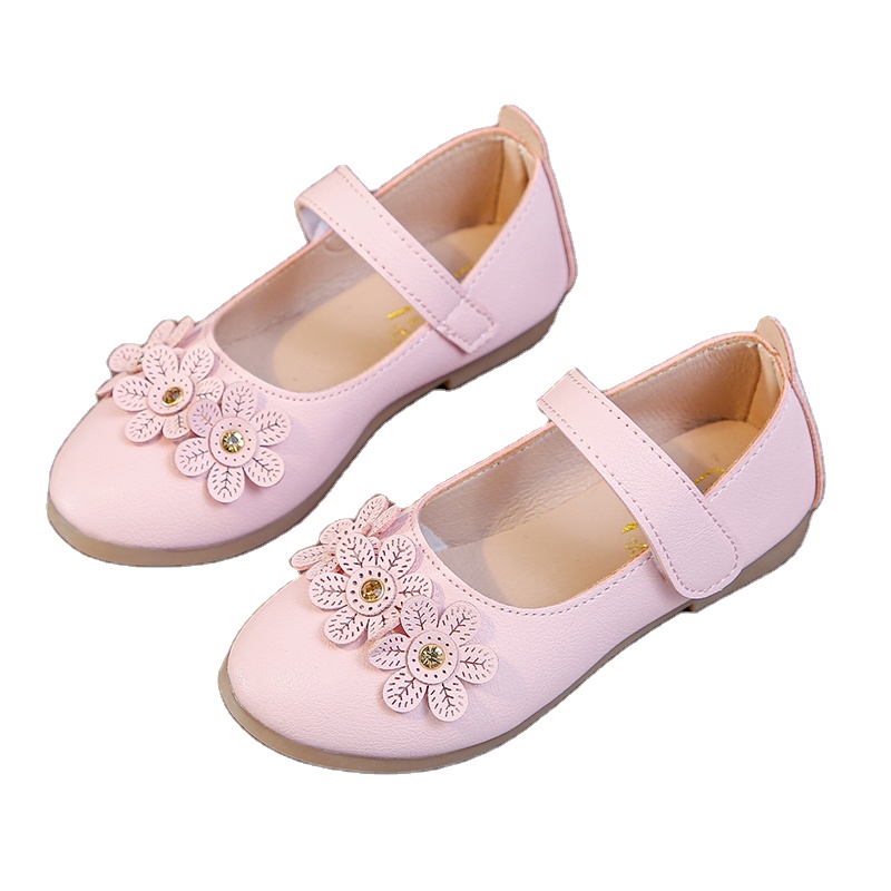 Girls Round Toe Strap Kids Party dress leather Princess Shoes