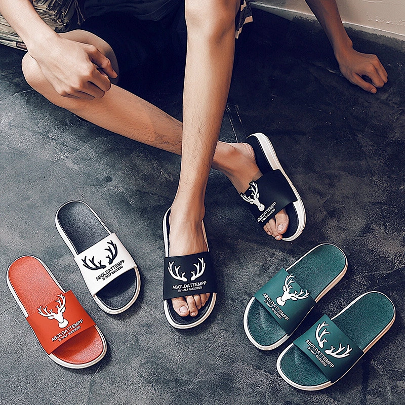 Summer men house slippers Indoor non-slip slippers Outdoor slippers