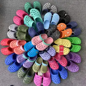 Mix design kids slippers clogs children beach garden shoes stock