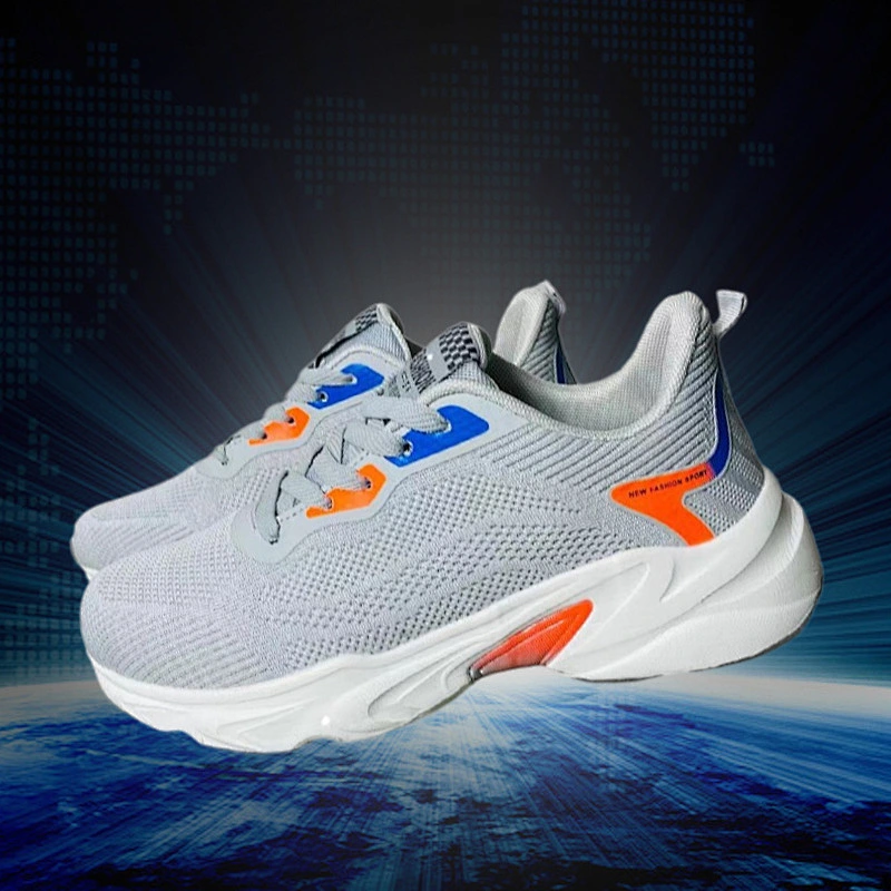 Breathable Custom Men Casual Shoes Fly Weave Outdoor Athletic Sports Running Shoes