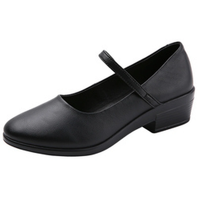 Women Pumps Ankle Strap Mary Jane Shoes Low Heel