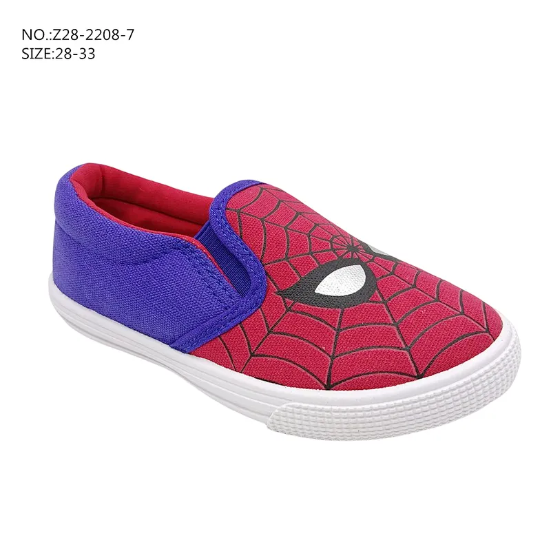 Hot Selling Custom Children Slip on Loafers Injection Flat Casual School Canvas Shoes