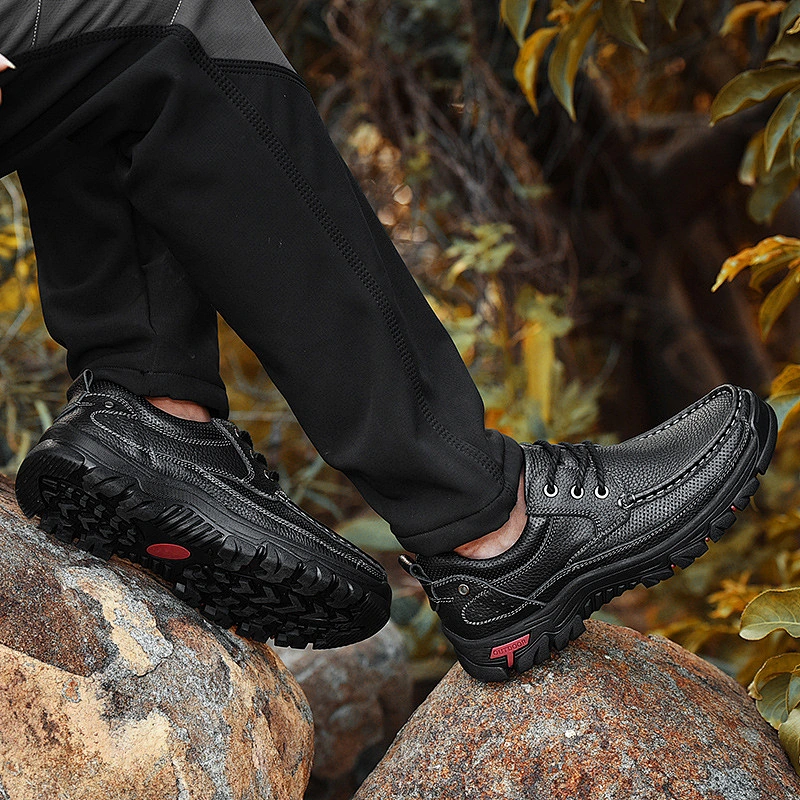 Men Genuine Leather Shoes Outdoor Walking Shoes Plus Size