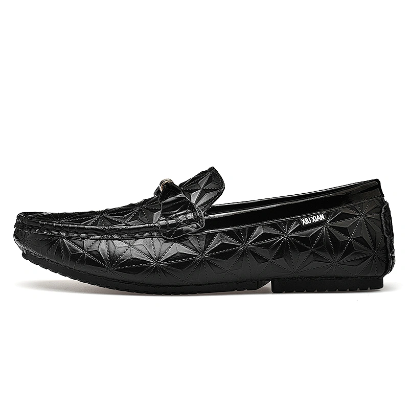 New Design casual Men Loafers slip on driving Leather Shoes