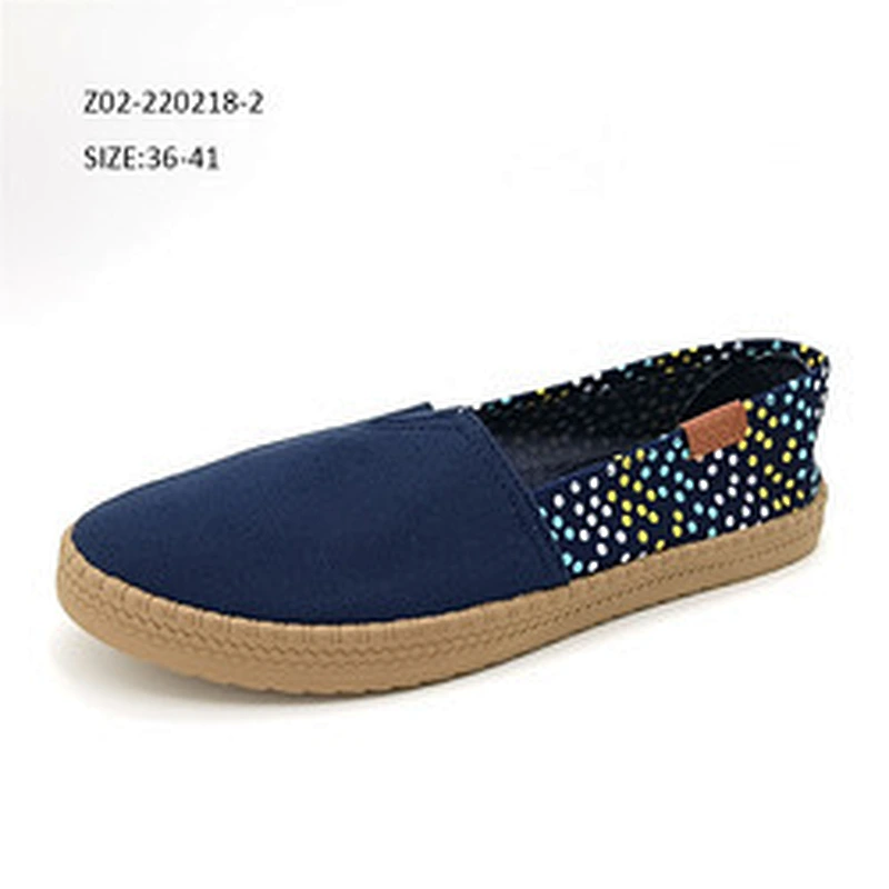 Hot Sale Latest Design Lady Casual Shoes Women Flat Shoes Canvas Shoes