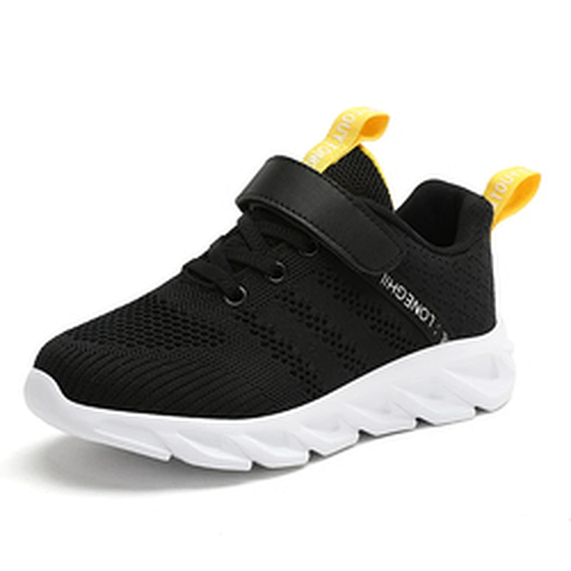 Latest design kids sneakers fashion sports shoes children fly knitted casual running shoes