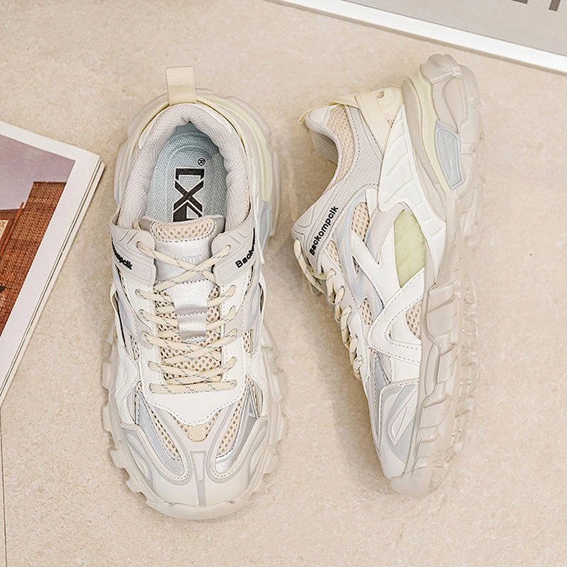 New Korean version Dad shoes women platform sneaker Macaroon color casual sports shoes