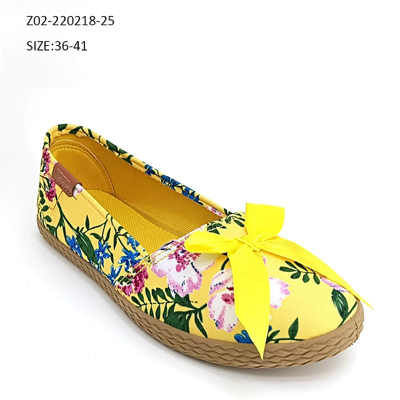Good price Popular injection ladies loafers walking flat shoes Women's Casual Canvas Shoes