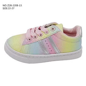 Hot Sale Lace up Children Casual Injection School Shoes Custom Flat Sports board Shoes