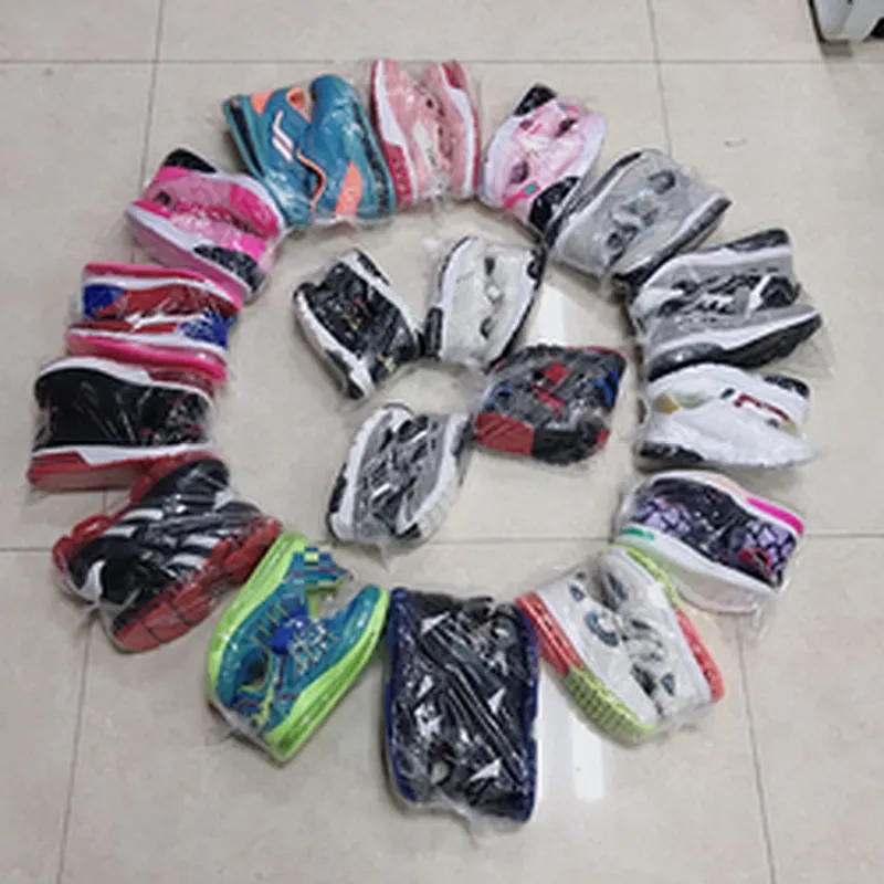 child Stock shoes mixed children's air cushioned sneakers in stock shoe stock lots