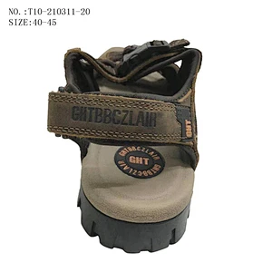 Factory OEM High Quality Summer Men Strap Outdoor Slippers Casual Beach Leather Sandals