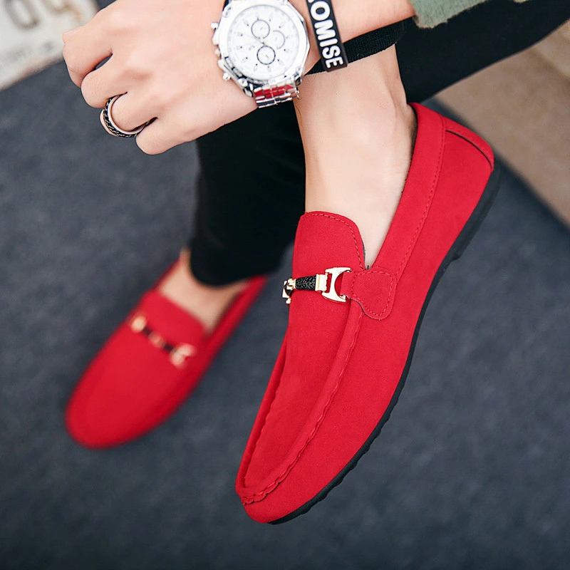 Factory customize Cheap Price Men Canvas Slip-On Loafers driving moccasin Shoes