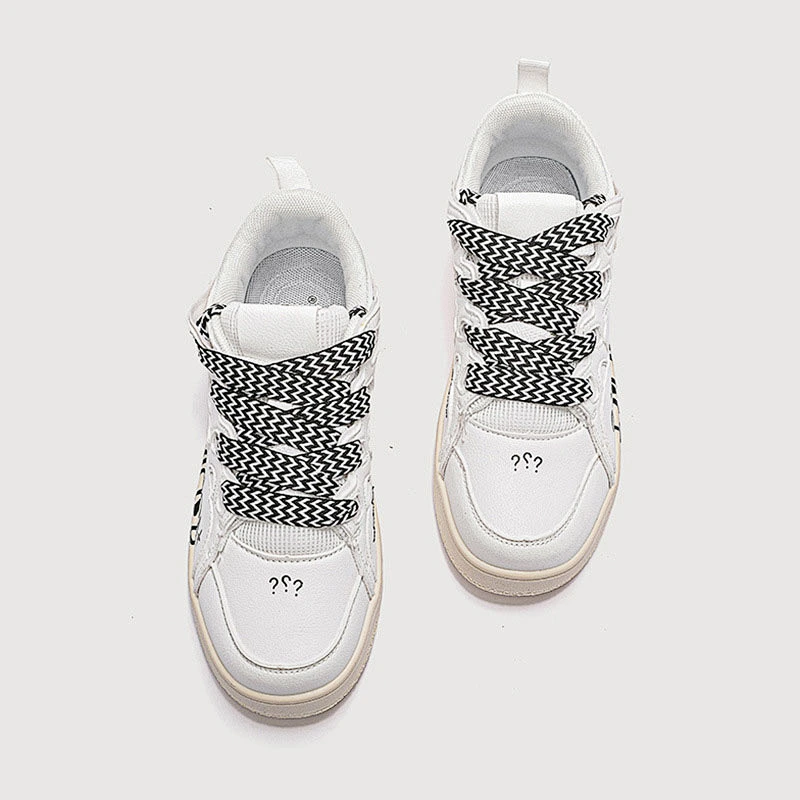 New letter design women retro sneaker shoes all-match training couple casual flat board shoes
