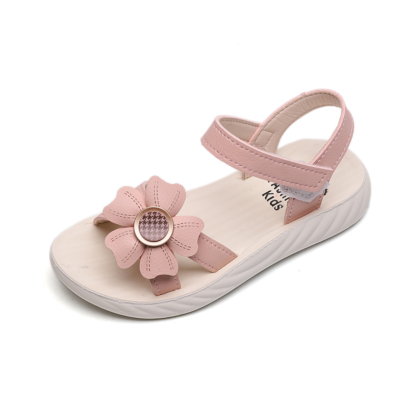 New Arrival Girls Shoes Flower Children Casual Leather Sandals