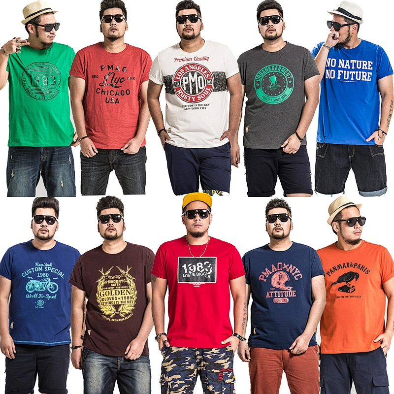 Mix color mix style big size  men cloths short-sleeved T-shirt stock  for wholesale