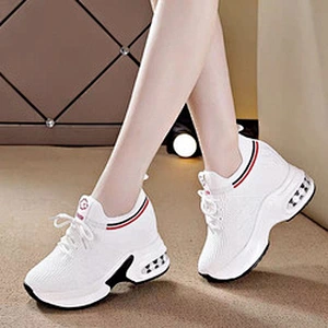Large size Height Increasing women sports shoes air cushion breathable sneaker casual shoes