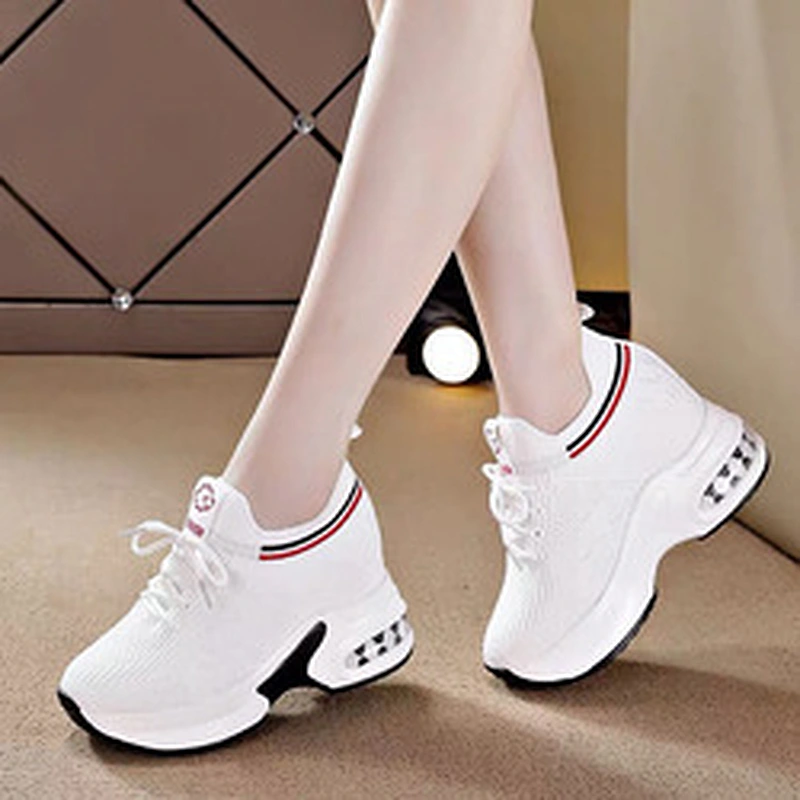 Large size Height Increasing women sports shoes air cushion breathable sneaker casual shoes