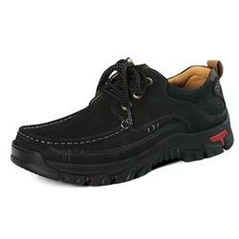 Men Casual Dress Shoes Genuine Leather Handmade Outdoor Shoes Large Size