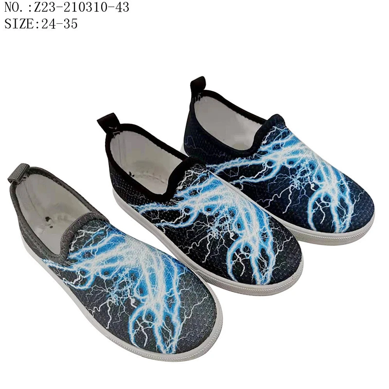 Factory OEM cheap Customize Factory Directly Sale Children Injection Loafers Slip on Footwear Casual Canvas Shoes